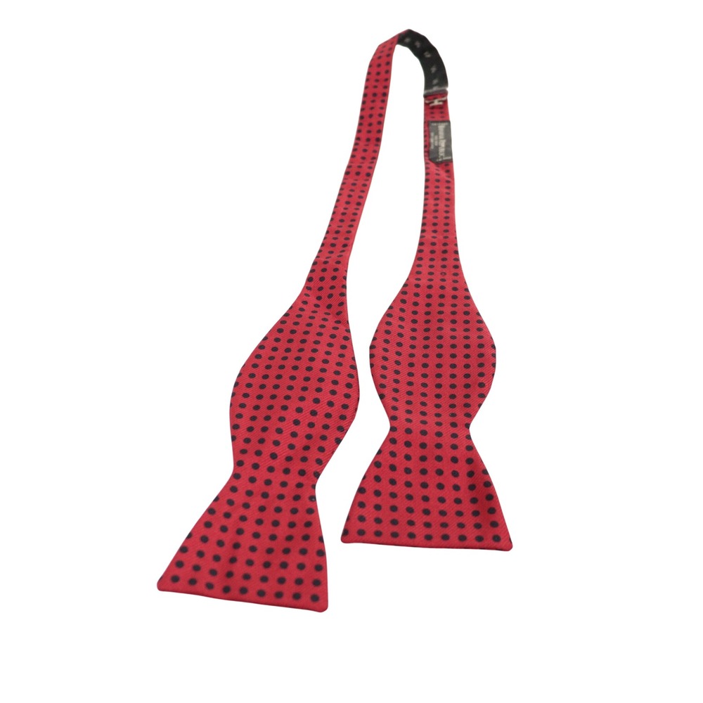 Banana Republic Bow Tie Polka Dot 100% Silk Red Men One Size